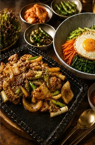 매콤삼겹구이 강된장비빔밥